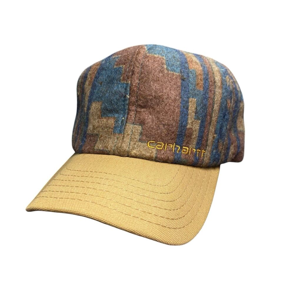 Vintage 80s Carhartt Aztec Blanket SnapBack Hat USA Made One size fits all